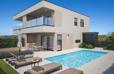 Dvojna kuća s bazenom i garažom u Novigradu