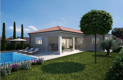 An attractive house with a swimming pool and a large yard - Brtonigla