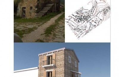 Stone Istrian house for renovation near Buzet